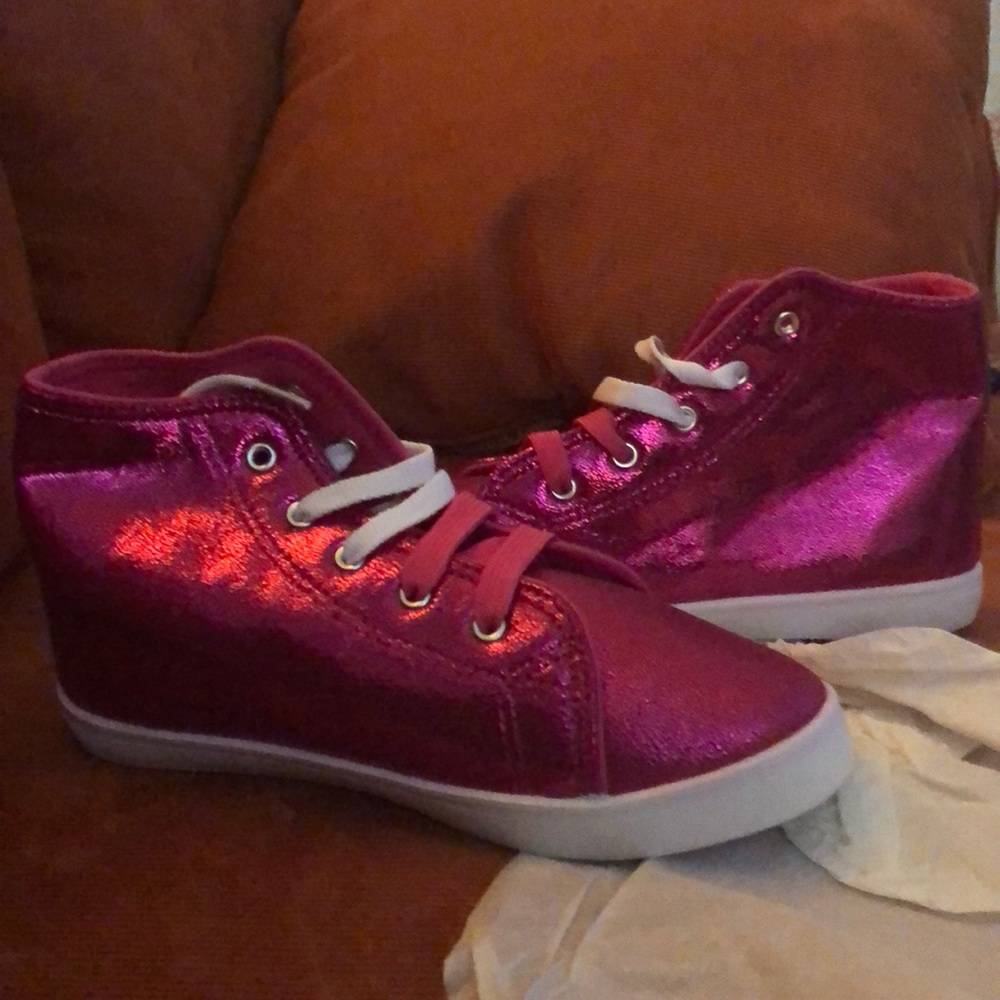 Girls Hot pink sneakers. Size 2